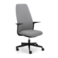 Kancelárska stolička LEVIA, vysoké operadlo, s podrúčkami, látka Fortis 16