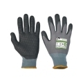 Rukavice z úpletu NYROCA MAXIM DOTS, čierno/sivé, veľ. 11/XXL