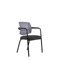 Konferenčná stolička LAPEL Visitor, čierne nohy, BN6 antracit