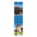 Nástenný kalendár Slovensko - viazanka 12 x 48 cm 2026