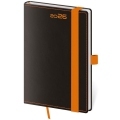 Diár BLACK ORANGE týždenný vreckový A6 9x14cm 2026