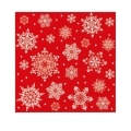 Vianočné servítky Snowflakes red 40x40 cm, 12ks