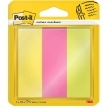 Záložky Post-it papierové, 25x76 mm, 100 lístkov, 3 bločky/balnie Post-it® Papierové Záložky, Kolekcia Energetic, 25 mm x 76 mm, 100 Lístkov V Bločku, 3 Bločkov/Balenie, 100% PEFC, SGSCH-PEFC-COC-110078