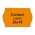 Etikety CONTACT 25x16 oranžové oblé