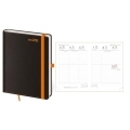 Diár týždenný A5 BORA 16,5 x 12 cm čierno oranžový