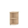Policová skriňa BASIC, otvorená, rohová, 40x40x76,5cm, agát svetlý