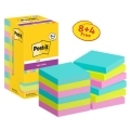 Silný samolepiaci bloček Post-it,76mm x 76mm, 90 lístkov v bločku, Cosmic, 12 bločkov v balení