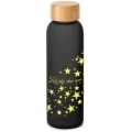 Vianočná sklenená fľaša čierna 500 ml