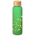 Vianočná sklenená fľaša zelená 500 ml