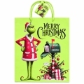 Papierová taška 26 x 33 cm GRINCH zelená