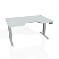 Pracovný stôl Motion Ergo, PO, 3S, 180x61-128x90 cm, sivá/sivá
