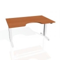 Pracovný stôl Motion Ergo, ZO, 3S, 180x61-128x90 cm, čerešňa/biela