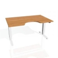 Pracovný stôl Motion Ergo, ZO, 3S, 180x61-128x90 cm, jelša/biela