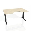 Pracovný stôl Motion Ergo, ZO, 3S, 180x61-128x90 cm, agát/čierna