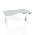 Pracovný stôl Motion Ergo, PO, 2S, 180x70,5-120,5x90 cm, sivá/biela