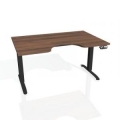 Pracovný stôl Motion Ergo, PO, 2S, 180x70,5-120,5x90 cm, orech/čierna