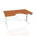 Pracovný stôl Motion Ergo, PO, 2S, 180x70,5-120,5x90 cm, čerešňa/biela