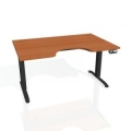 Pracovný stôl Motion Ergo, PO, 2S, 180x70,5-120,5x90 cm, čerešňa/čierna