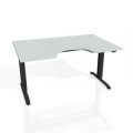 Pracovný stôl Motion Ergo, ZO, 2S, 180x70,5-120,5x90 cm, sivá/čierna