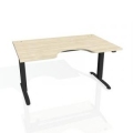 Pracovný stôl Motion Ergo, ZO, 2S, 180x70,5-120,5x90 cm, agát/čierna