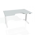 Pracovný stôl Motion Ergo, ZO, 2S, 160x70,5-120,5x90 cm, sivá/biela