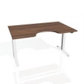 Pracovný stôl Motion Ergo, ZO, 2S, 160x70,5-120,5x90 cm, orech/biela