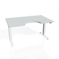 Pracovný stôl Motion Ergo, ZO, 3S, 140x61-128,x90 cm, sivá/biela