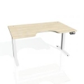 Pracovný stôl Motion Ergo, PO, 2S, 140x70,5-120,5x90 cm, agát/biela