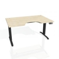Pracovný stôl Motion Ergo, PO, 2S, 140x70,5-120,5x90 cm, agát/čierna