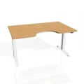 Pracovný stôl Motion Ergo, ZO, 2S, 140x70,5-120,5x90 cm, buk/biela