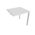 Pracovný stôl Uni k pozdĺ. reťazeniu, 80x75,5x80 cm, biela/biela