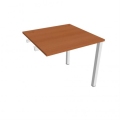 Pracovný stôl Uni k pozdĺ. reťazeniu, 80x75,5x80 cm, čerešňa/biela