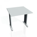 Rokovací stôl Flex, 80x75,5x80 cm, sivý/kov