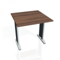 Rokovací stôl Flex, 80x75,5x80 cm, orech/kov
