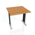 Rokovací stôl Flex, 80x75,5x80 cm, jelša/kov