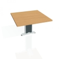 Doplnkový stôl Flex, 80x75,5x80 cm, buk/kov
