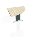 Doplnkový stôl Flex, pravý, 80x75,5x80 cm, agát/kov
