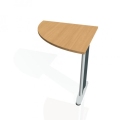 Doplnkový stôl Flex, ľavý, 80x75,5x80 cm, buk/kov