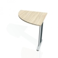 Doplnkový stôl Flex, ľavý, 80x75,5x80 cm, agát/kov