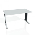 Pracovný stôl Flex, 140x75,5x80 cm, sivý/kov