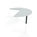 Doplnkový stôl Flex, pravý, 120x75,5x(60x80) cm, sivá/kov