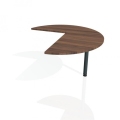 Doplnkový stôl Flex, pravý, 120x75,5x(60x80) cm, orech/kov