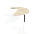 Doplnkový stôl Flex, pravý, 120x75,5x(60x80) cm, agát/kov
