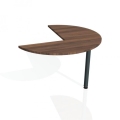 Doplnkový stôl Flex, ľavý, 120x75,5x(80x60) cm, orech/kov
