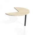 Doplnkový stôl Flex, ľavý, 120x75,5x(80x60) cm, agát/kov