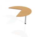 Doplnkový stôl Flex, pravý, 100,0x75,5x(60x60) cm, buk/kov