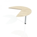 Doplnkový stôl Flex, pravý, 100,0x75,5x(60x60) cm, agát/kov