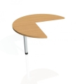 Doplnkový stôl Flex, ľavý, 100,0x75,5x(60x60) cm, buk/kov