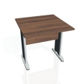 Rokovací stôl Cross, 80x75,5x80 cm, orech/kov
