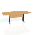 Rokovací stôl Cross, 200x75,5x110 cm, buk/kov